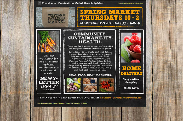 web design of Westport Farmers Market