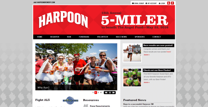 racing web design - harpoon